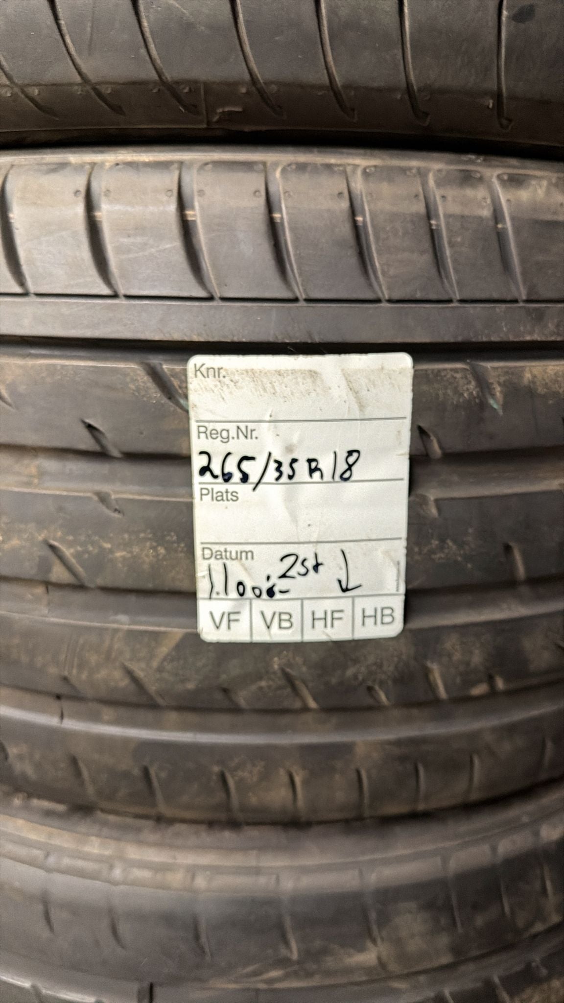 Sommardäck 265/35 R18 | 2 st | Frakt 850:-