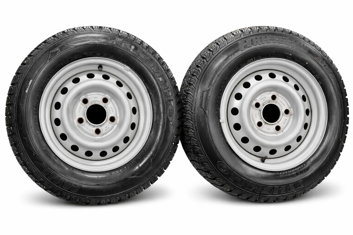 2 st dubbade vinterdäck 185/75 R14C 5-bult – Släpvagn